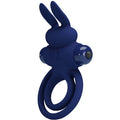PRETTY LOVE - DAREY DOPPIO ANELLO VIBRANTE CONIGLIO BLU – Cockring con vibrazione