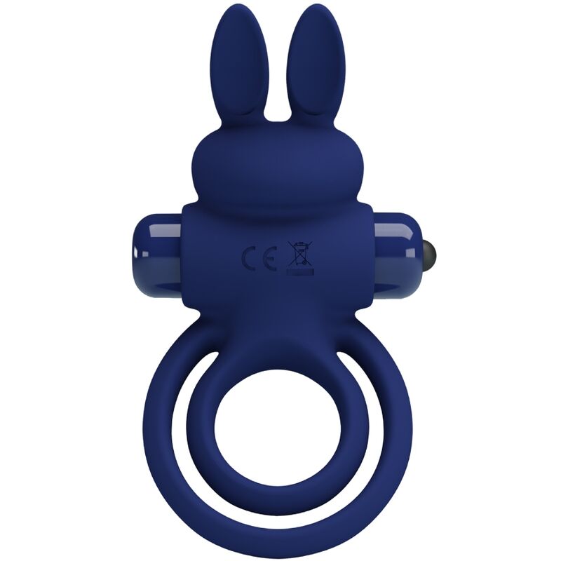 PRETTY LOVE - DAREY DOPPIO ANELLO VIBRANTE CONIGLIO BLU – Cockring con vibrazione – foto 3