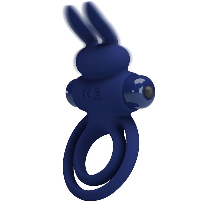 PRETTY LOVE - DAREY DOPPIO ANELLO VIBRANTE CONIGLIO BLU – Cockring con vibrazione – foto 5