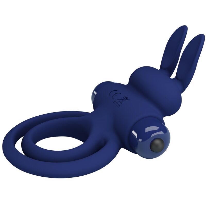 PRETTY LOVE - DAREY DOPPIO ANELLO VIBRANTE CONIGLIO BLU – Cockring con vibrazione – foto 4