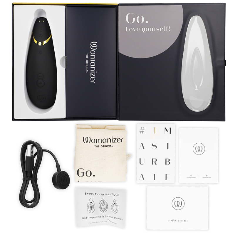 WOMANIZER - PREMIUM 2 STIMOLATORE CLITORALE NERO – Stimolatore dell'aria nessuna vibrazione – foto 6