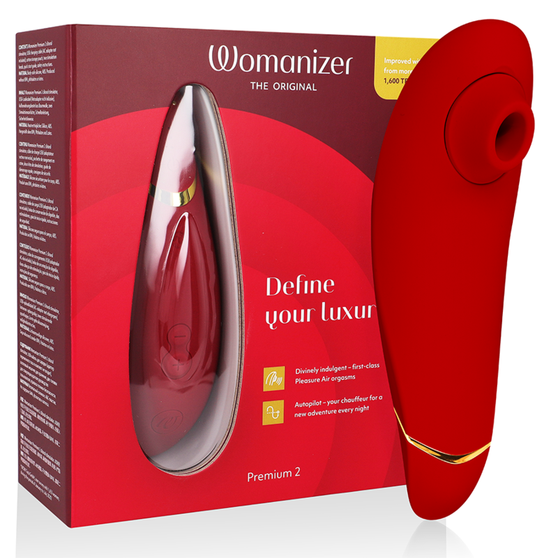 WOMANIZER - PREMIUM 2 STIMOLATORE CLITORALE BORDEAUX – Stimolatore dell'aria nessuna vibrazione