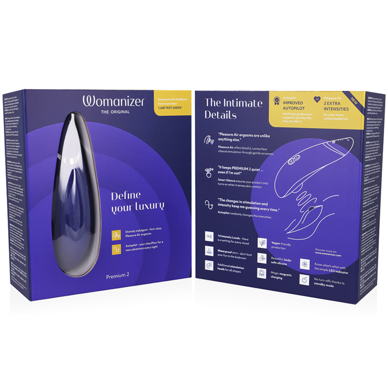 WOMANIZER - PREMIUM 2 STIMOLATORE DEL CLITORIDE MIRTILLO – Stimolatore dell'aria nessuna vibrazione – foto 7
