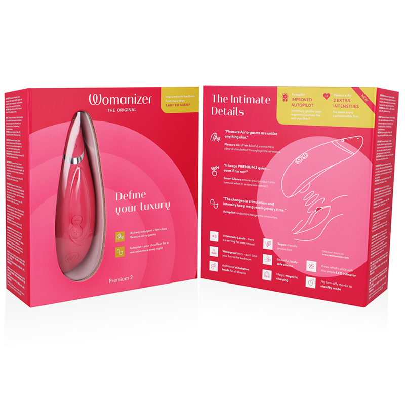 WOMANIZER - PREMIUM 2 STIMOLATORE CLITORALE LAMPONE – Stimolatore dell'aria nessuna vibrazione – foto 7