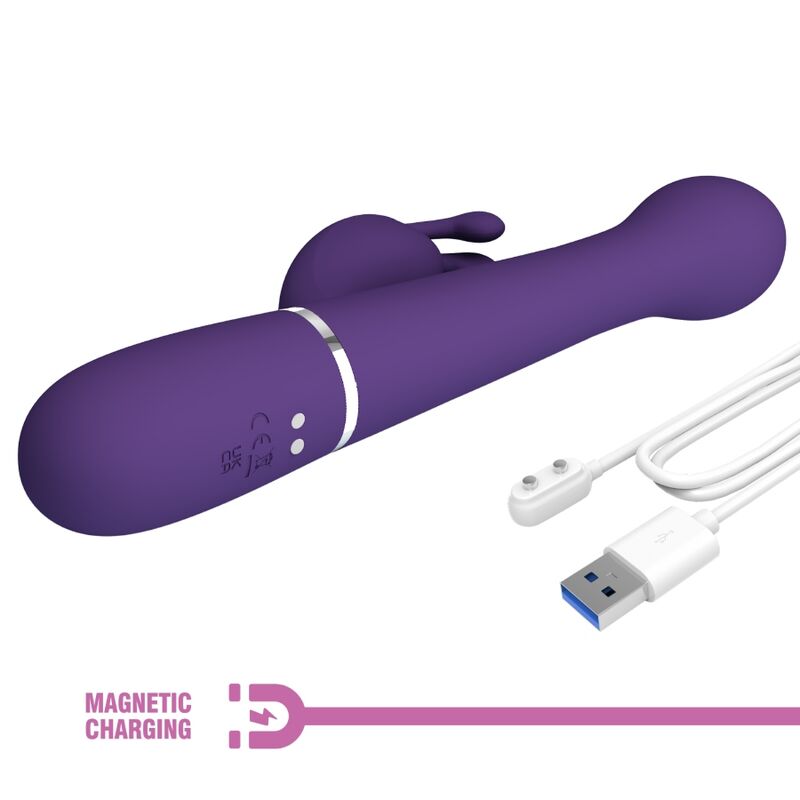 PRETTY LOVE - DEJON VIBRATORE RABBIT 3 IN 1 MULTIFUNZIONE VIOLA – Vibratori di coniglio – foto 10