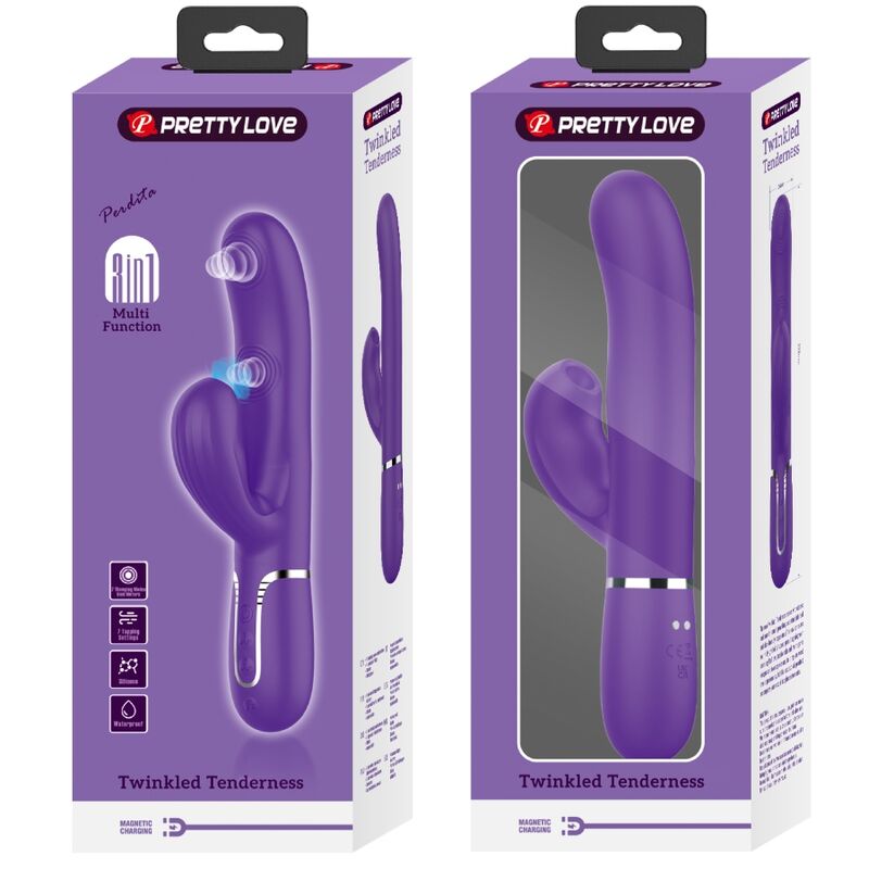 PRETTY LOVE - PERLITA VIBRATORE G-SPOT 3 IN 1 MULTIFUNZIONE VIOLA – Vibratori di coniglio – foto 11