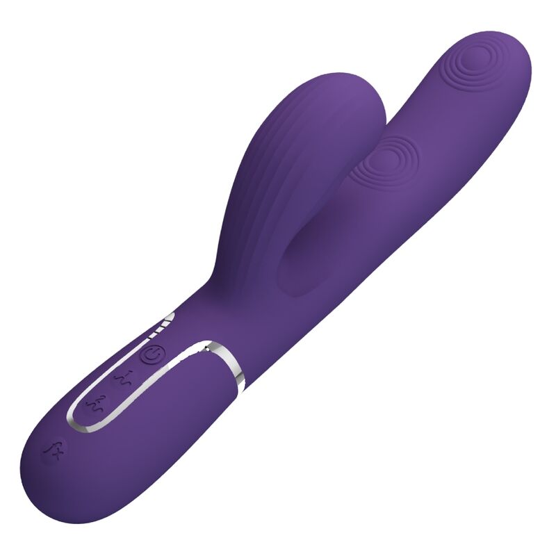 PRETTY LOVE - PERLITA VIBRATORE G-SPOT 3 IN 1 MULTIFUNZIONE VIOLA – Vibratori di coniglio