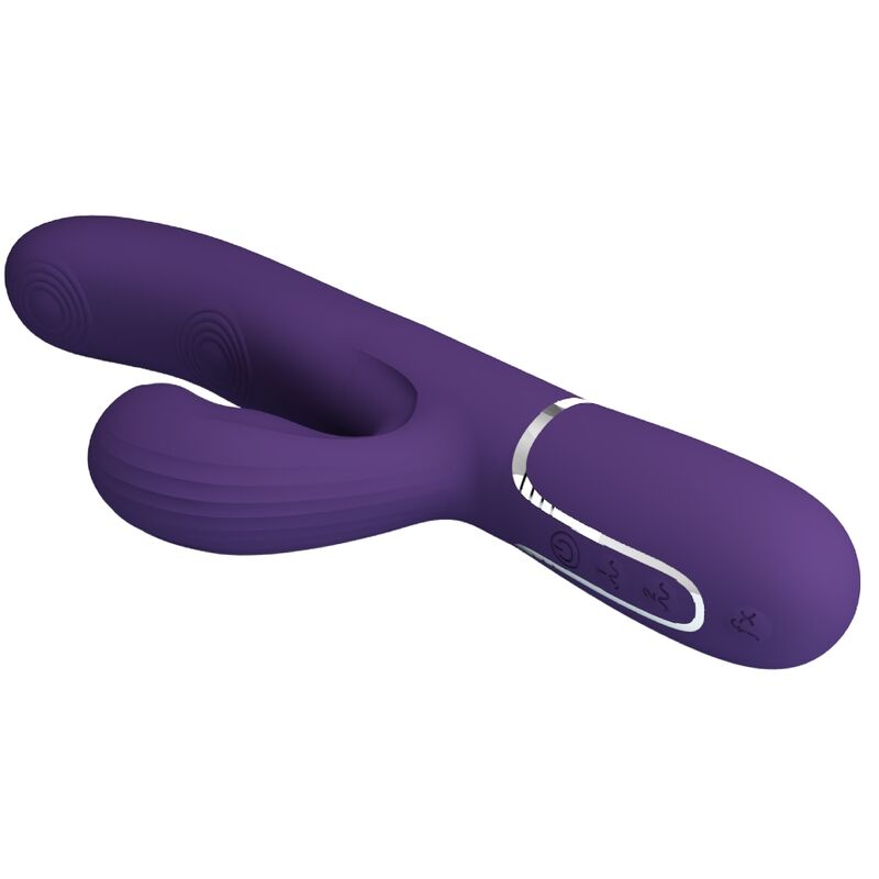 PRETTY LOVE - PERLITA VIBRATORE G-SPOT 3 IN 1 MULTIFUNZIONE VIOLA – Vibratori di coniglio – foto 6