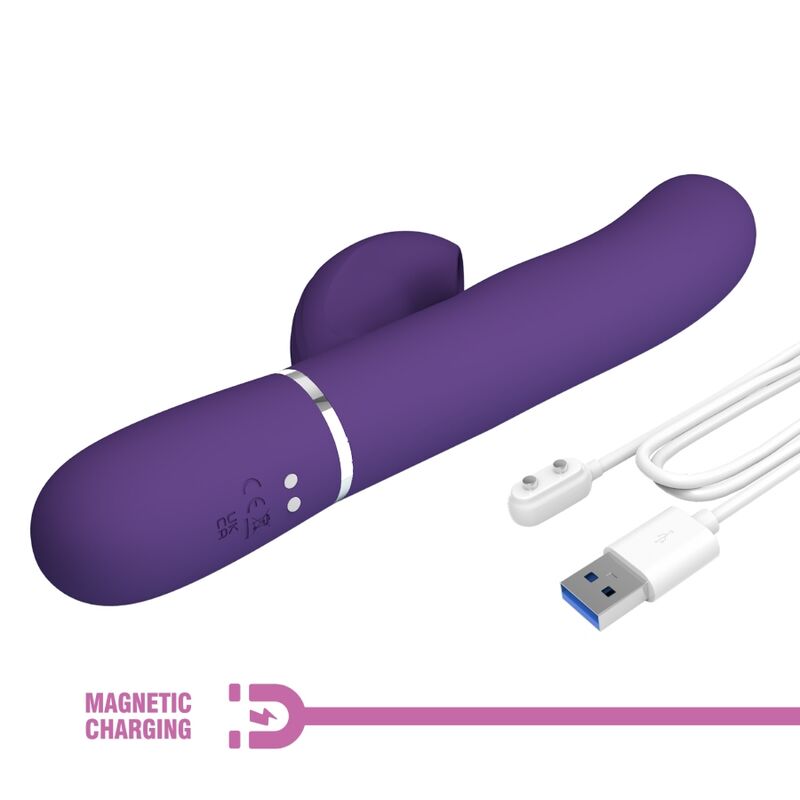 PRETTY LOVE - PERLITA VIBRATORE G-SPOT 3 IN 1 MULTIFUNZIONE VIOLA – Vibratori di coniglio – foto 10