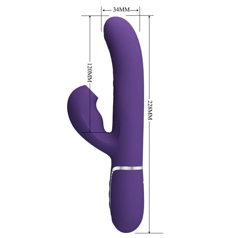 PRETTY LOVE - PERLITA VIBRATORE G-SPOT 3 IN 1 MULTIFUNZIONE VIOLA – Vibratori di coniglio – foto 8