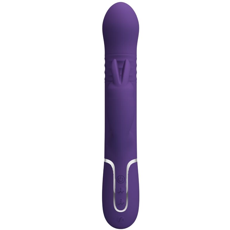 PRETTY LOVE - COALE VIBRATORE CONIGLIO CARBONE 4 EN 1 VIOLA – Vibratori di coniglio – foto 3