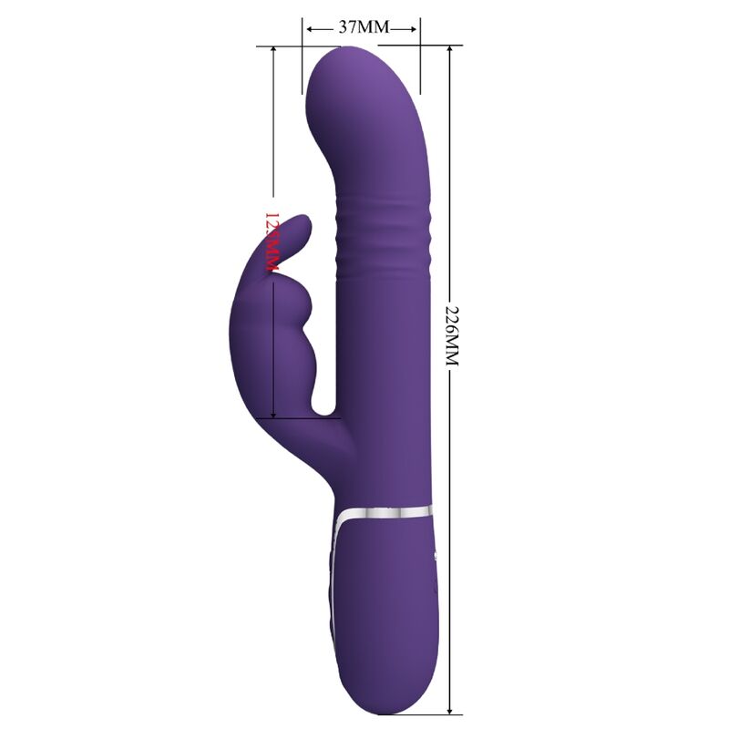 PRETTY LOVE - COALE VIBRATORE CONIGLIO CARBONE 4 EN 1 VIOLA – Vibratori di coniglio – foto 7