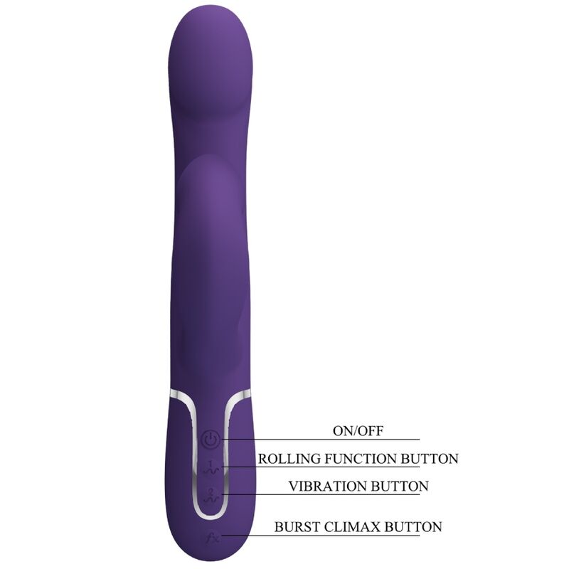 PRETTY LOVE - ZALIN PERLE VIBRATORE CONIGLIO 4 EN 1 VIOLA – Vibratori a punto G – foto 9