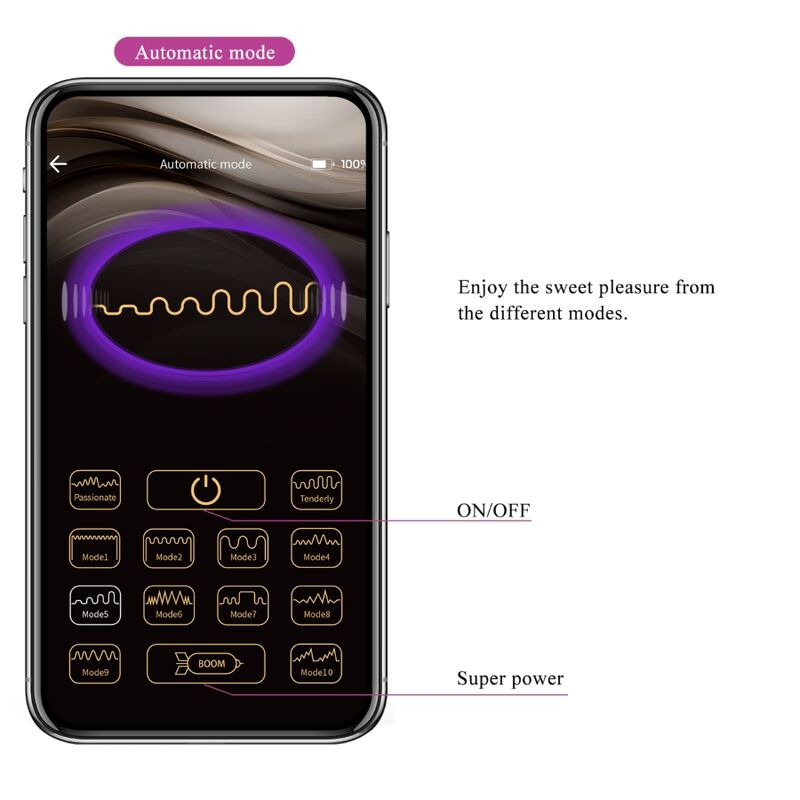 PRETTY LOVE - HECTOR VIBRATORE ELETTROSHOCK APP GRATUITA VIOLA – Vibratori con APP – foto 15