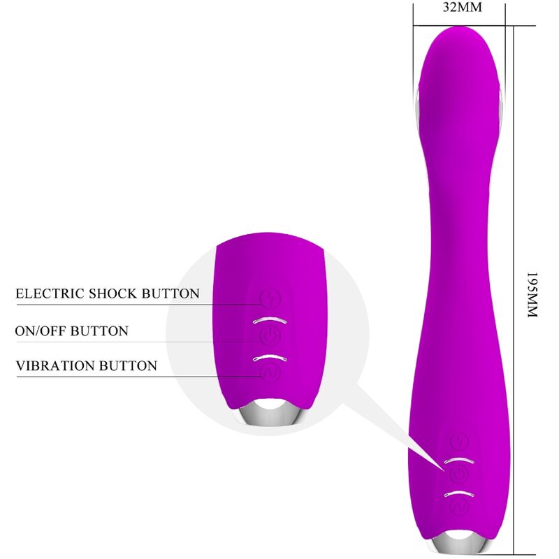 PRETTY LOVE - HECTOR VIBRATORE ELETTROSHOCK APP GRATUITA VIOLA – Vibratori con APP – foto 5