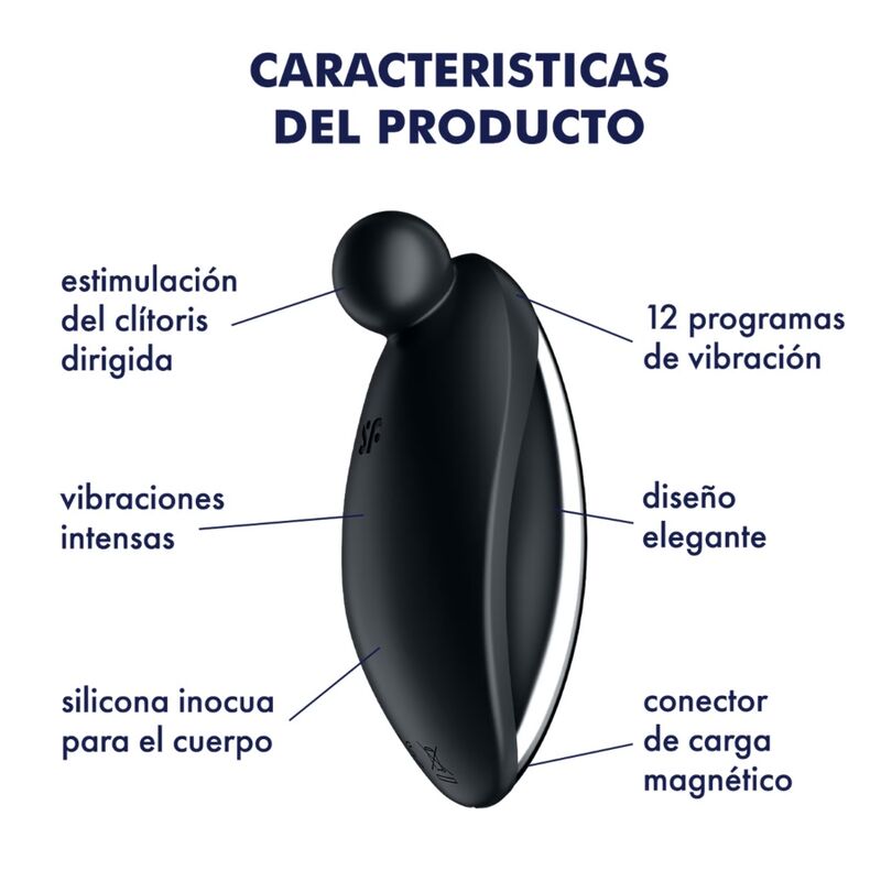 SATISFYER - SPOT ON 2 VIBRATORE LAY-ON NERO – Vibratori clitoridei da posare – foto 4