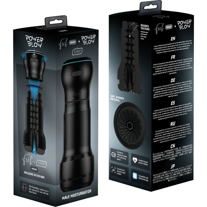 KIIROO - FEEL POCKET MASTURBATORE MASCHILE + POWER BLOW – Masturbatore automatico – foto 5