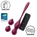 SATISFYER - LOVE BIRDS VARY SFERE VIBRANTI APP GRATUITA WINE ROSSO – Sfere di silicone