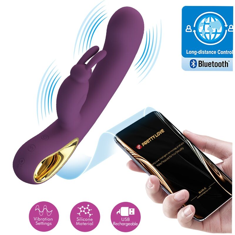PRETTY LOVE - LIAM VIBRATORE RABBIT E STIMOLATORE DEL PUNTO G VIOLA – Vibratori di coniglio
