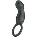 PRETTY LOVE - TRAE ANELLO VIBRANTE CON STIMOLATORE NERO – Cockring con vibrazione