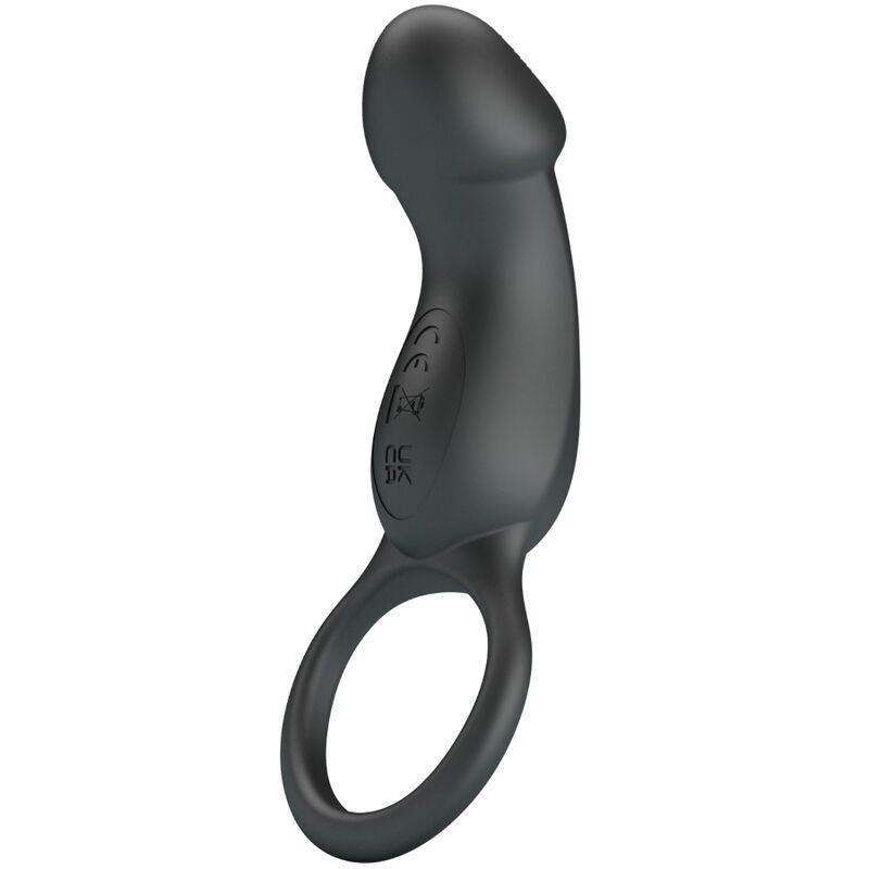 PRETTY LOVE - TRAE ANELLO VIBRANTE CON STIMOLATORE NERO – Cockring con vibrazione