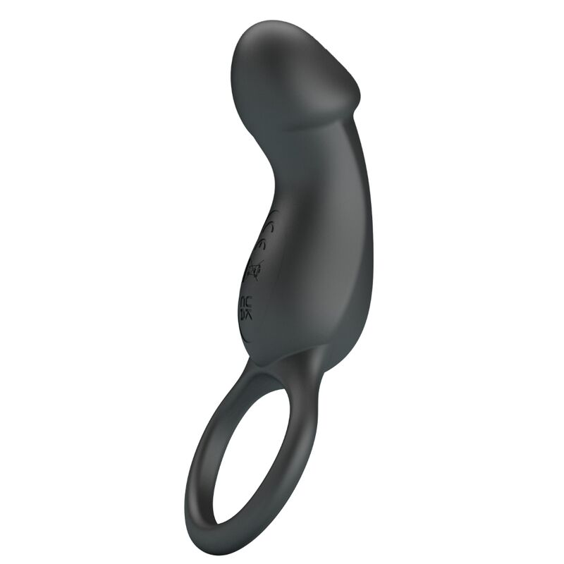 PRETTY LOVE - TRAE ANELLO VIBRANTE CON STIMOLATORE NERO – Cockring con vibrazione – foto 3