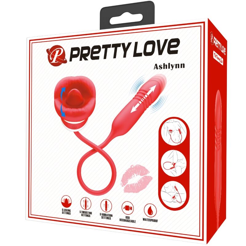 PRETTY LOVE - ASHLYNN MASTURBATORE BOCCA ROSSO – Giocattoli per le donne – foto 6