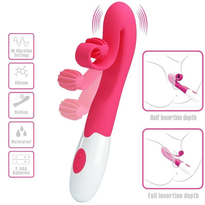 ROMANCE - VIBRATORE E STIMOLATORE 30 VELOCITÀ ROSA – Vibratori – foto 5