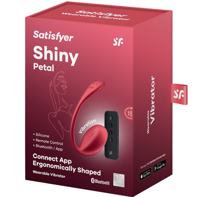 SATISFYER - SHINY PETAL STIMOLATORE CON TELECOMANDO G-POINT ROSSO APP GRATUITA – Vibratori con APP – foto 7