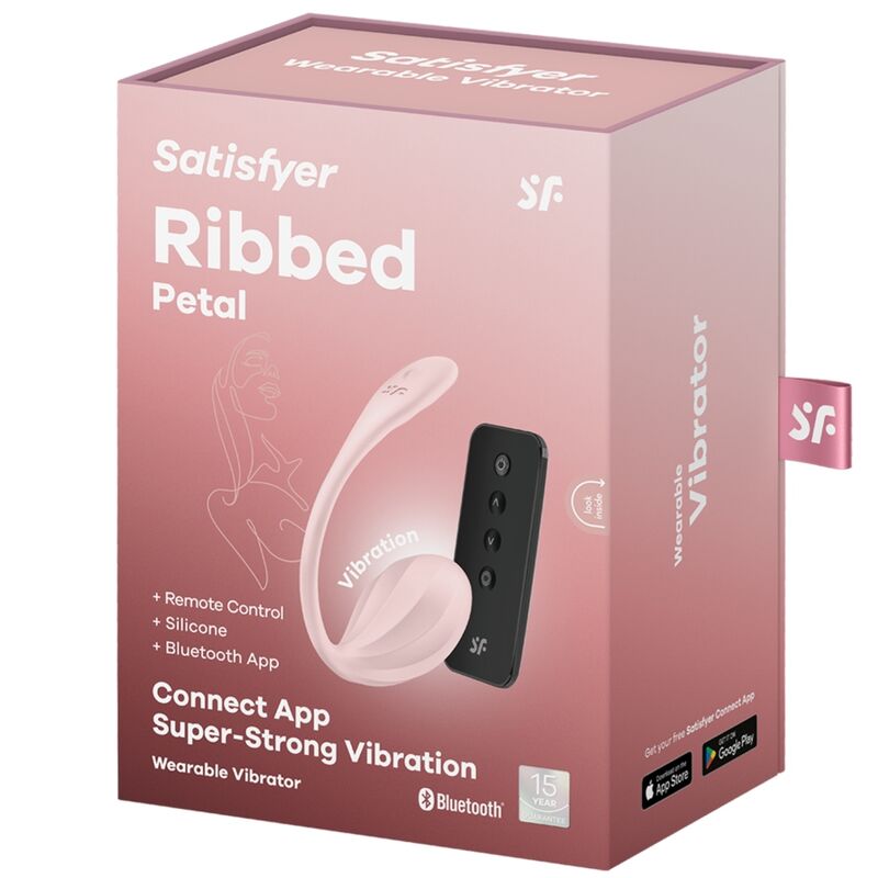 SATISFYER - RIBBED PETAL STIMOLATORE CON TELECOMANDO G POINT ROSE APP FREE – Vibratori con APP – foto 7