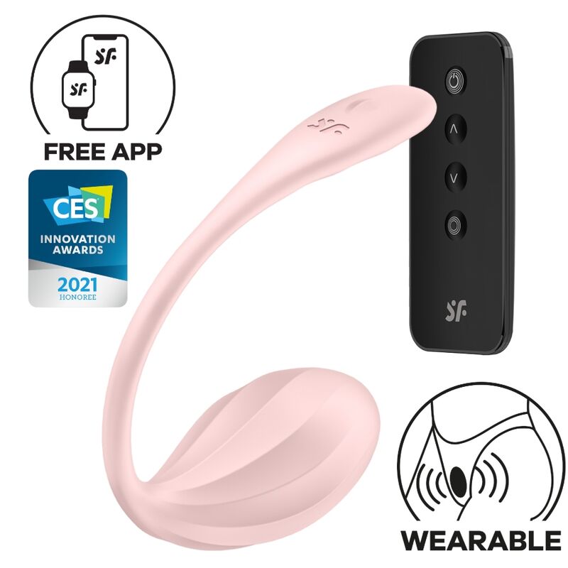 SATISFYER - RIBBED PETAL STIMOLATORE CON TELECOMANDO G POINT ROSE APP FREE – Vibratori con APP