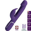 PRETTY LOVE - VIBRATORE MULTIFUNZIONE KAMPAS RABBIT 3 IN 1 CON LINGUA VIOLA – Vibratori di coniglio