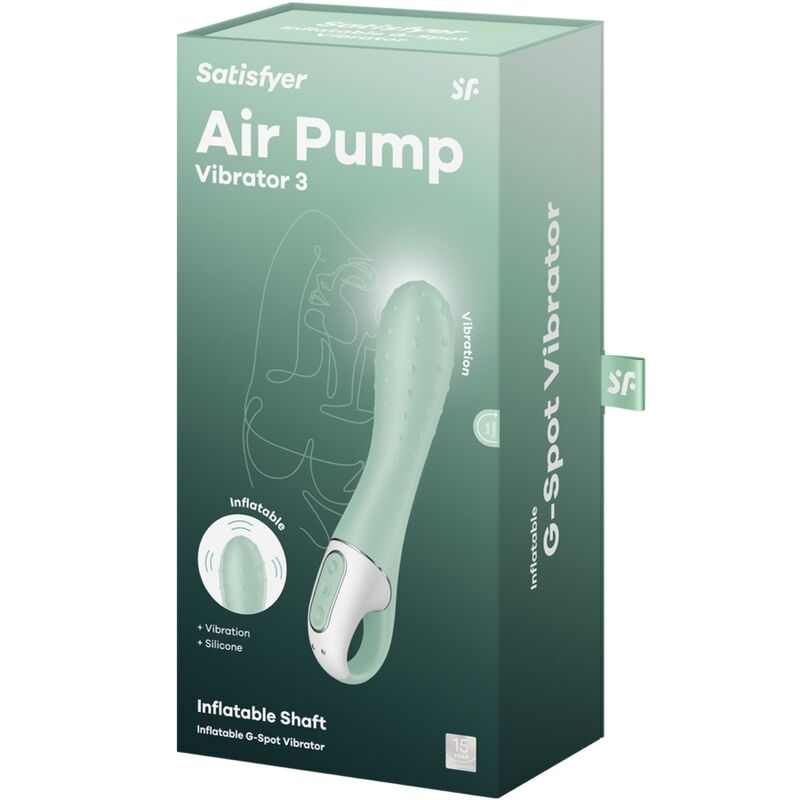 SATISFYER - AIR PUMP VIBRATOR 3 PUNTO G GONFIABILE MENTA – Vibratori a punto G – foto 6