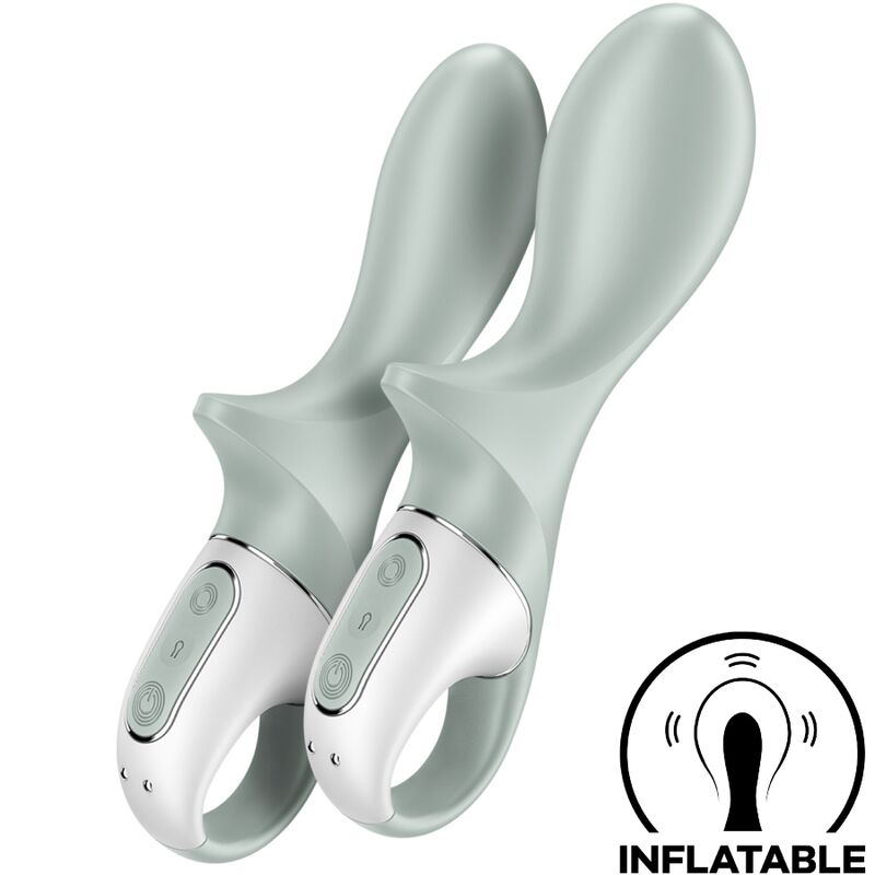 SATISFYER - AIR PUMP BOOTY 3 VIBRATORE ANALE GONFIABILE GRIGIO VERDE – Vibratori – foto 2
