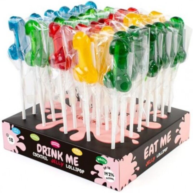 SECRETPLAY - ASSORTIMENTO ESPOSITIVO LECCA LECCA AL PENE CON ALCOOL 40 UNITÀ – Divertenti prelibatezze alcoliche