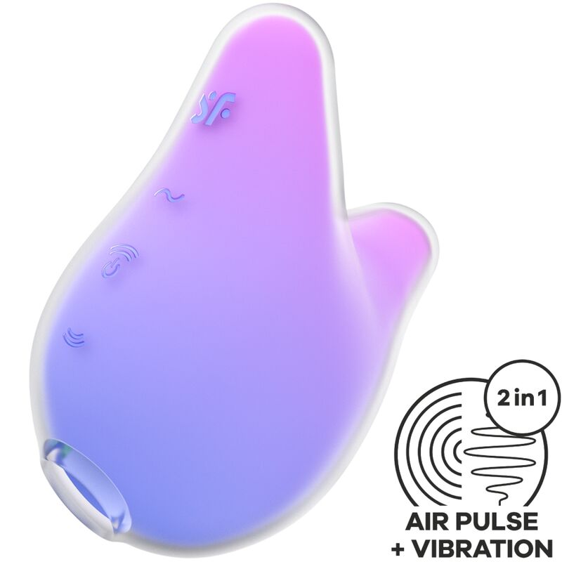 SATISFYER - MERMAID VIBES STIMOLATORE E VIBRATORE VIOLA E ROSA – Stimolatore d'aria con vibrazione