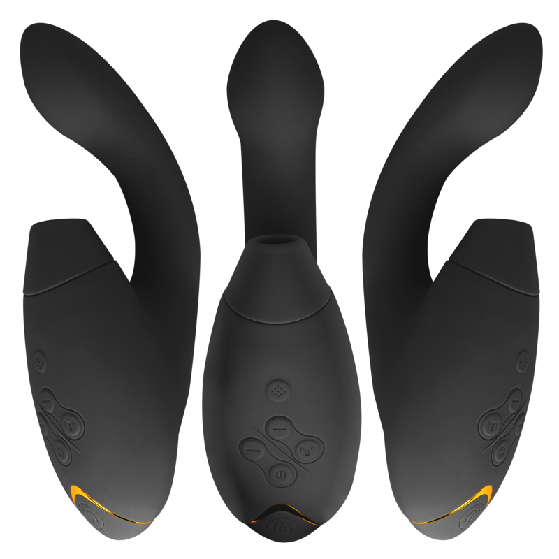 WOMANIZER - DUO 2 STIMOLATORE NERO – Stimolatore d'aria con vibrazione – foto 2