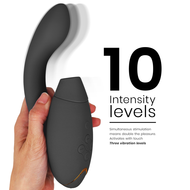 WOMANIZER - DUO 2 STIMOLATORE NERO – Stimolatore d'aria con vibrazione – foto 4