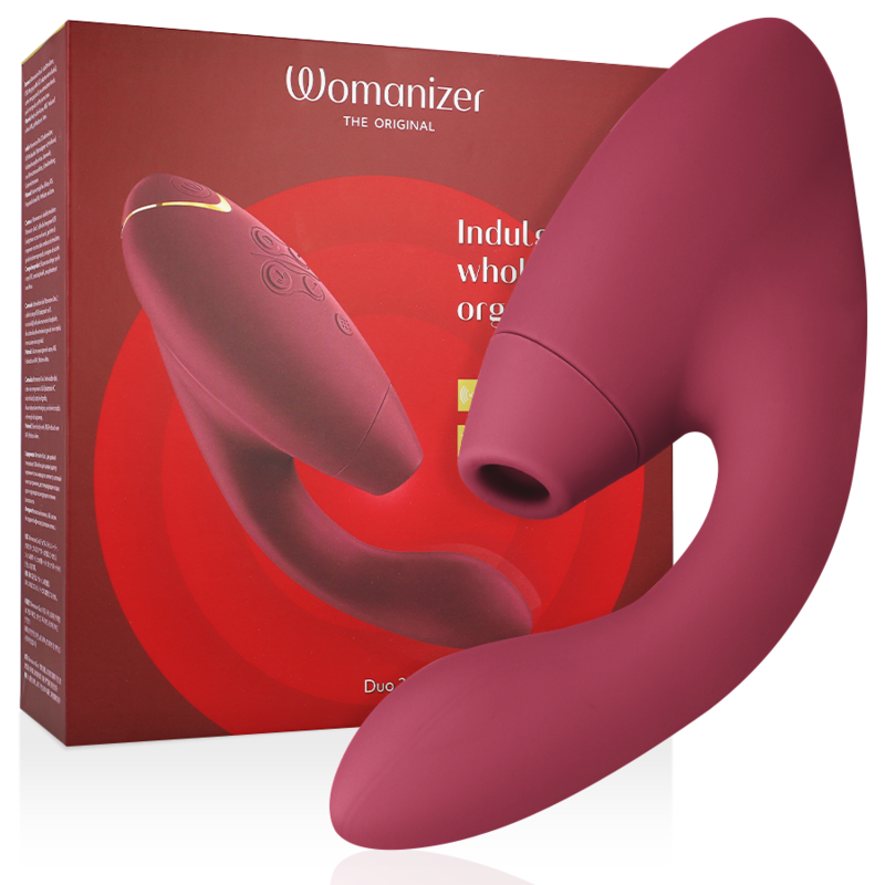 WOMANIZER - STIMOLATORE DUO 2 BORDEAUX – Stimolatore d'aria con vibrazione