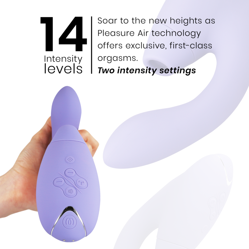 WOMANIZER - DUO 2 STIMOLATORE LILLA – Stimolatore d'aria con vibrazione – foto 5