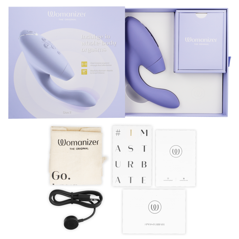 WOMANIZER - DUO 2 STIMOLATORE LILLA – Stimolatore d'aria con vibrazione – foto 6