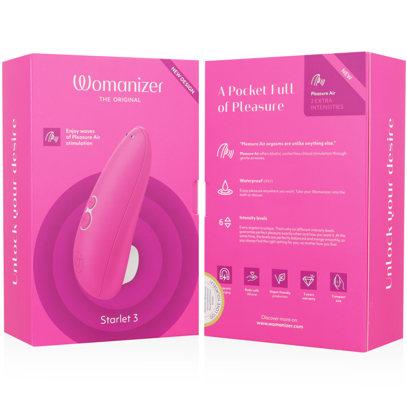 WOMANIZER - STIMOLATORE CLITORALE STARLET 3 ROSA – Massaggiatrici – foto 7