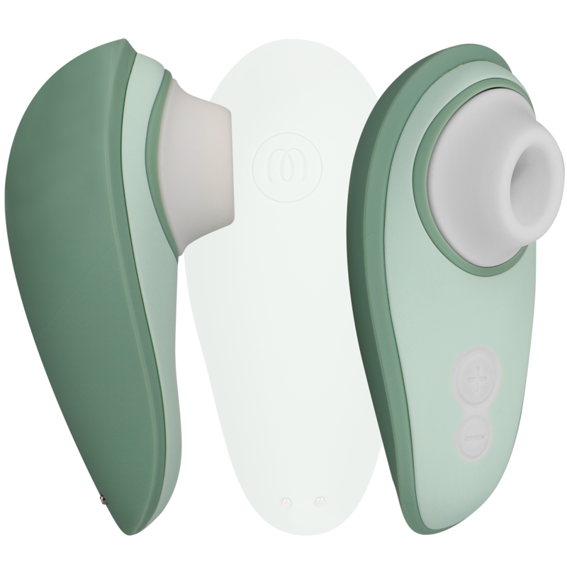 WOMANIZER - LIBERTY 2 STIMOLATORE CLITORIDEO E ASPIRAZIONE VERDE CHIARO – Stimolatore d'aria con vibrazione – foto 2