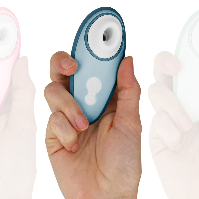 WOMANIZER - LIBERTY 2 STIMOLATORE CLITORIDEO E ASPIRAZIONE BLU – Stimolatore d'aria con vibrazione – foto 4