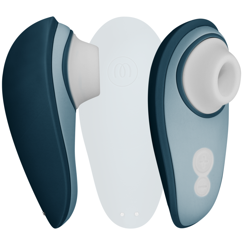 WOMANIZER - LIBERTY 2 STIMOLATORE CLITORIDEO E ASPIRAZIONE BLU – Stimolatore d'aria con vibrazione – foto 2