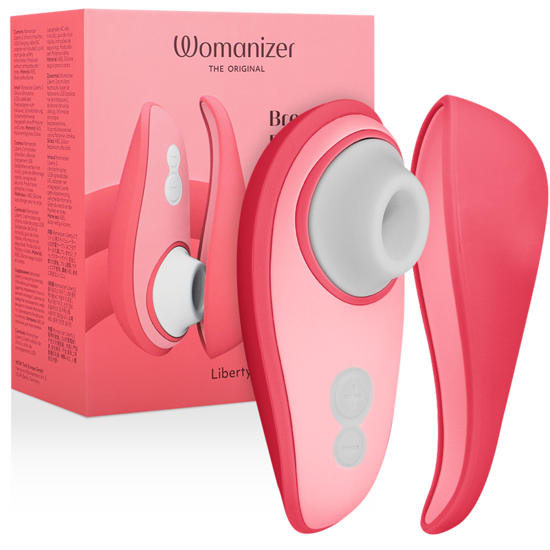 WOMANIZER - LIBERTY 2 STIMOLATORE CLITORIDEO E ASPIRAZIONE ROSA – Stimolatore d'aria con vibrazione