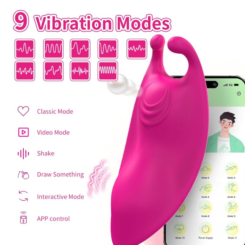 ARMONY - MUTANDINA INDOSSABILE HONEYBEE VIBRATORE G-SPOT FUCSIA - APP GRATUITA – Per il clitoride – foto 4