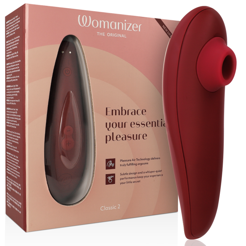 WOMANIZER - CLASSIC 2 STIMOLATORE CLITORALE BORDEAUX – Stimolatore dell'aria nessuna vibrazione