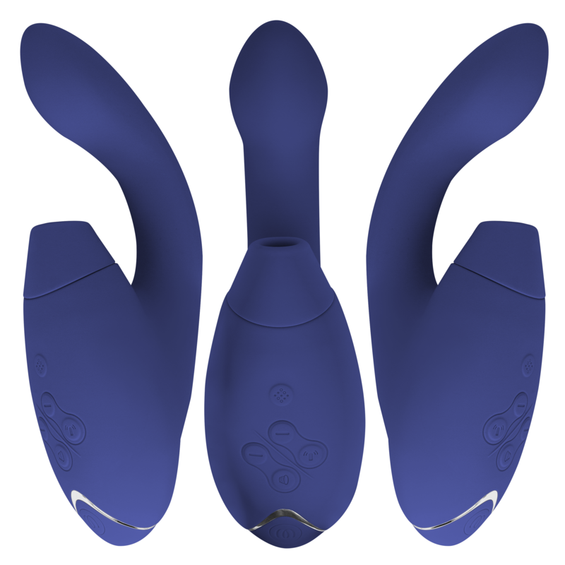 WOMANIZER - STIMOLATORE DUO 2 BLU – Stimolatore d'aria con vibrazione – foto 2