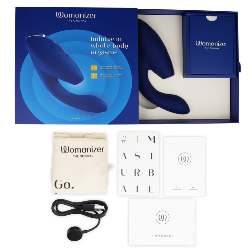 WOMANIZER - STIMOLATORE DUO 2 BLU – Stimolatore d'aria con vibrazione – foto 6